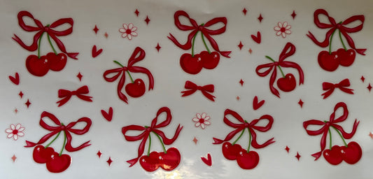 Cherries (green stem & flowers)