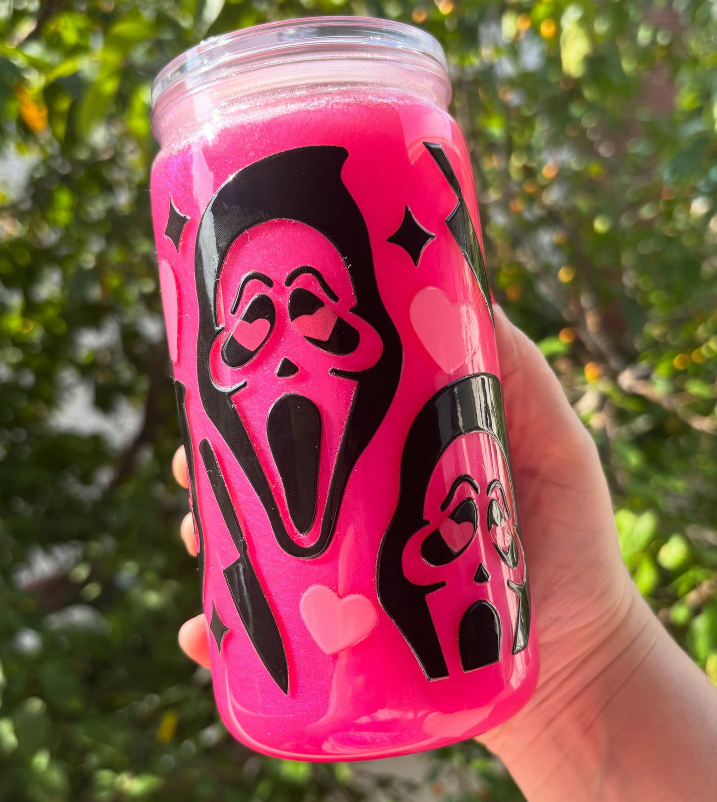 Iridescent Mica Cup - Ghost Face