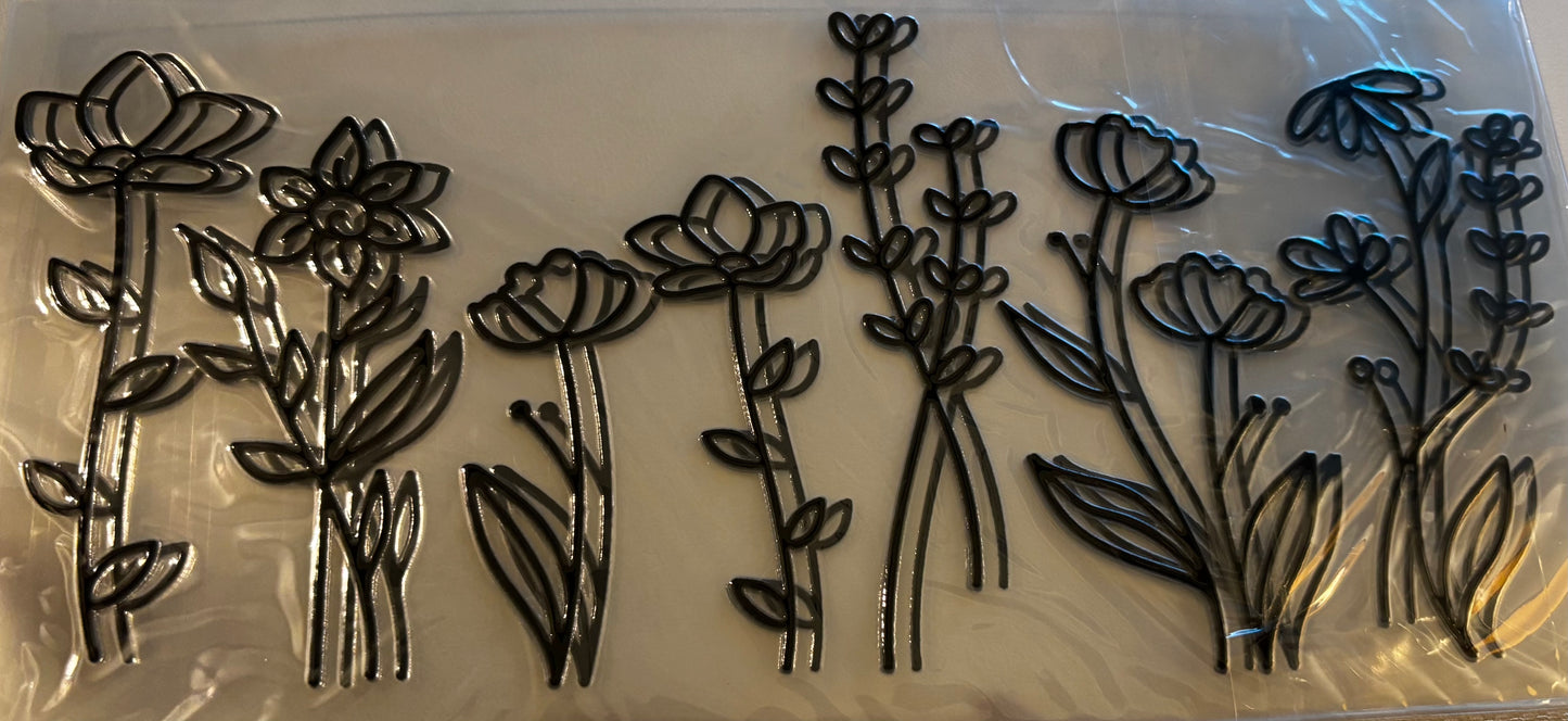 Simple Flowers - Black