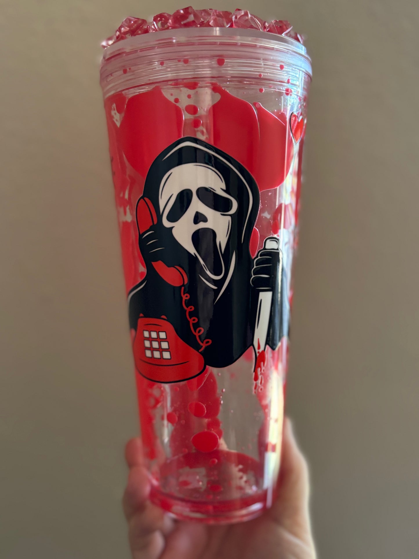 Lava Cup/🩸Ice Lid - Ghost Face 24oz