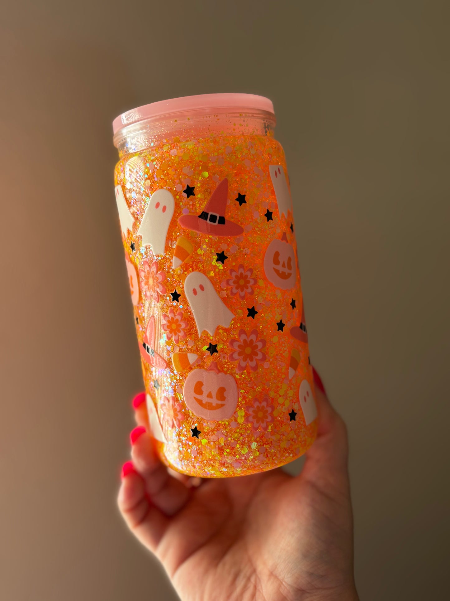 Slow Flow/Colored Lid - Ghosts & Pumpkins