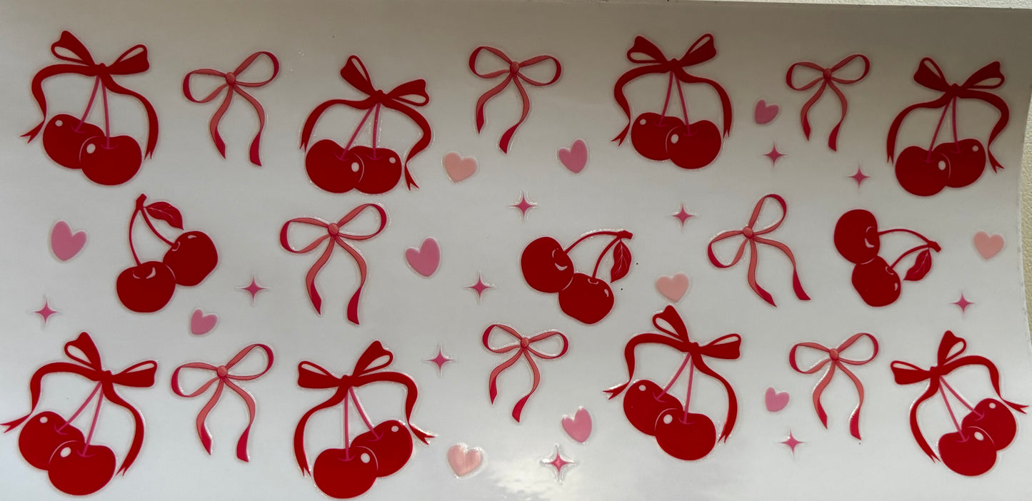 Cherries (pink hearts & sparkle)